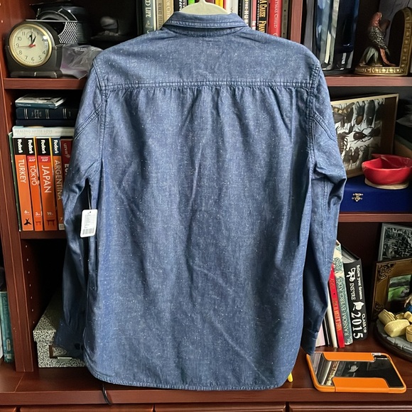 Men’s long sleeved button down denim shirt size M - Picture 7 of 9